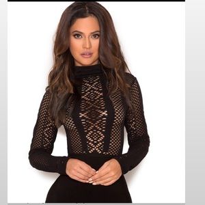 House of CB Ayanna Black bodysuit